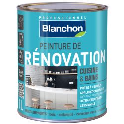 Peinture de rénovation cuisine et salle de bain - Gris Poivre - 1L - Blanchon