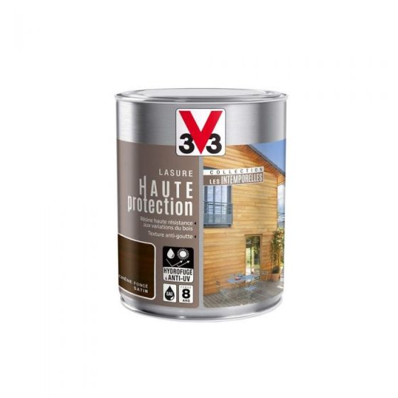 Lasure haute protection tons bois satiné