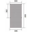 Carport en Y 612 simple toit PVC, Poteaux 12x12 cm