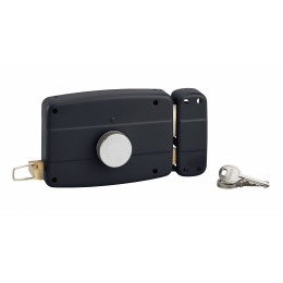 SERRURE GARAGE CYLINDRE BOUTON TIR 140X90 Droite
