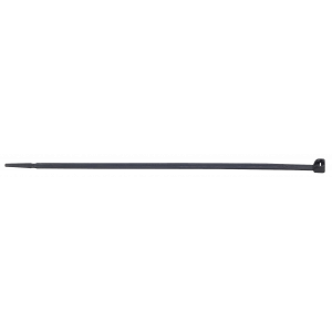 Collier Rilsan Languette Metal. Noir Plastique Acier