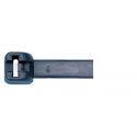 Collier Rilsan Languette Metal. Noir Plastique Acier