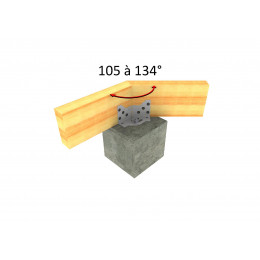 Equerre réglable pour terrasse bois ABF120