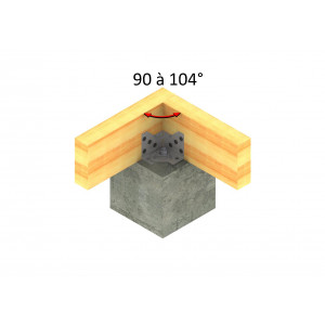Equerre réglable pour terrasse bois ABF120