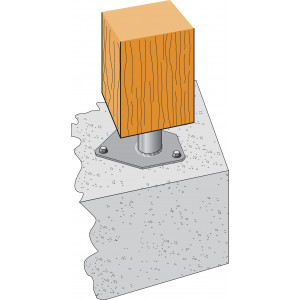 Pieds de poteau angle de dalle 130x130 PBLR