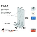 Equerre renforcée E17/2- 150x50x75x2 mm - SIMPSON
