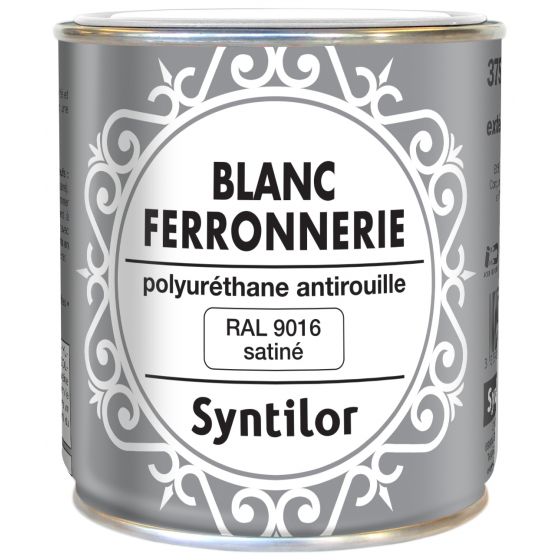Peinture extérieure fer antirouille blanc satiné Syntilor 375ml