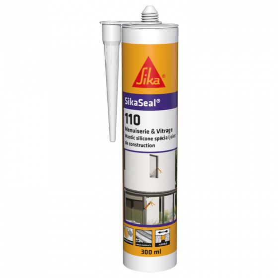 Mastic Silicone Spécial Construction Sikaseal 110 Menuiserie et vitrage Mastic Silicone Spécial Construction Sikaseal 110 Menuiserie et vitrage
