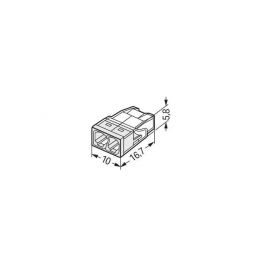 Bornes pour boîtes de dérivation COMPACT, 2,5 mm², 2 Conducteurs - Boîte de 100