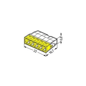 Bornes pour boîtes de dérivation COMPACT, 2,5 mm², 5 Conducteurs - Boîte de 100