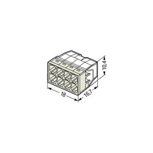 Bornes pour boîtes de dérivation COMPACT, 2,5 mm², 8 Conducteurs - Boîte de 50