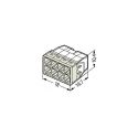 Bornes pour boîtes de dérivation COMPACT, 2,5 mm², 8 Conducteurs - Boîte de 50