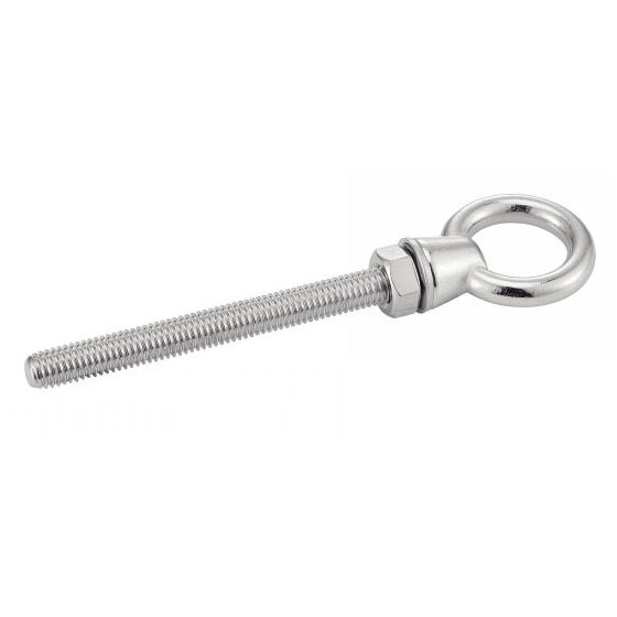Piton a œil fileté avec ecrou - Inox A4