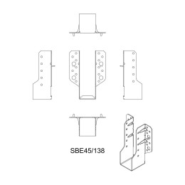 Sabot ailes extérieures 45 X 138 X 1.5 - SIMPSON