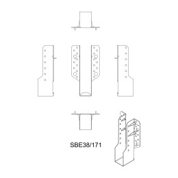 Sabot ailes exterieures 38 X 171 X 1.5 - SIMPSON