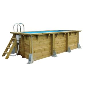 Piscine Azura 250x450 - H126cm - Liner Beige 75/100ème