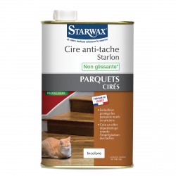 Cire anti-tache incolore Starlon pour parquet ciré 1L - Satrwax