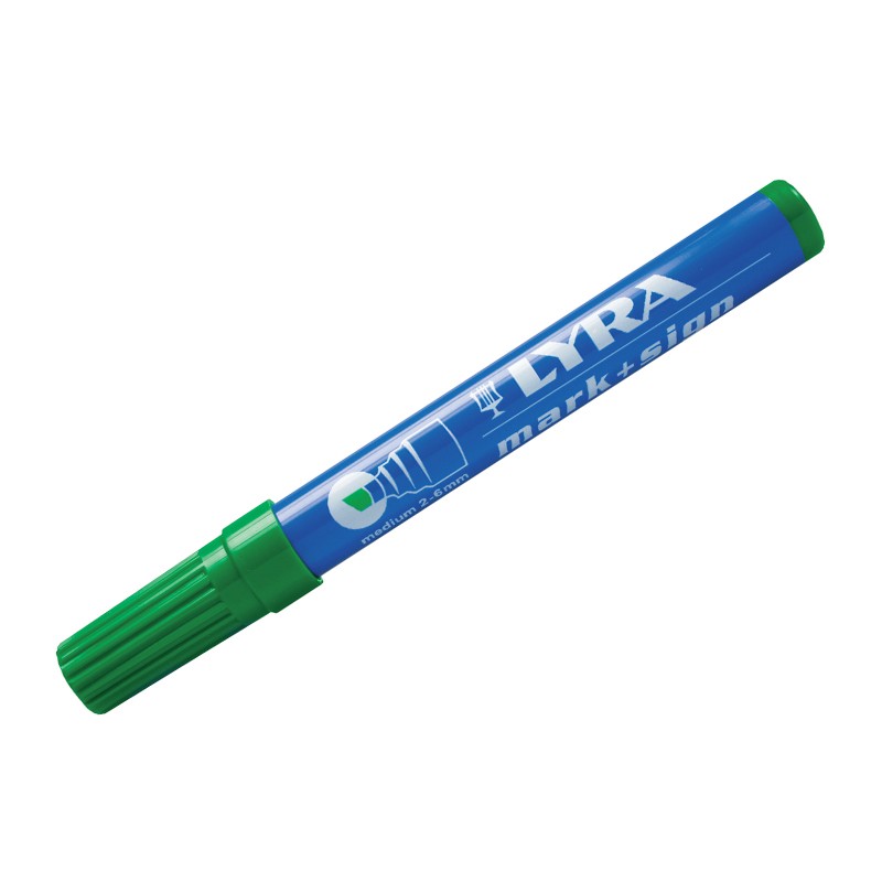 Marqueur permanent vert pointe 2-6 mm - Lyra - Manubricole