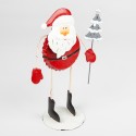 Grand Père Noël en métal rigolo 28 cm