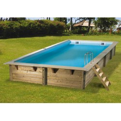 Piscine bois rectangulaire...