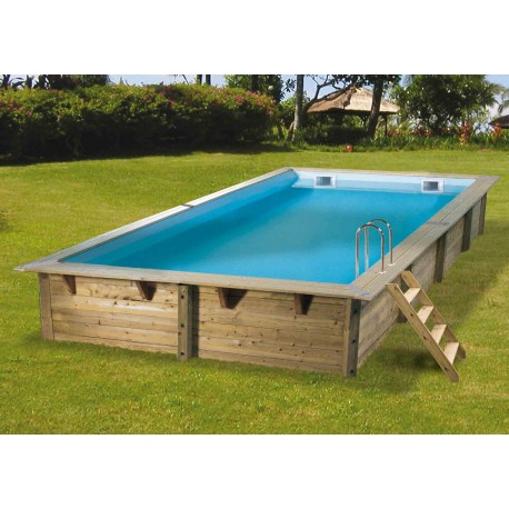 Piscine bois rectangulaire Azura 300 x 300 H.126 cm - UBBINK