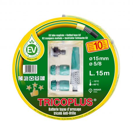 Batterie arrosage TRICOPLUS  anti-vrille 15x15 M