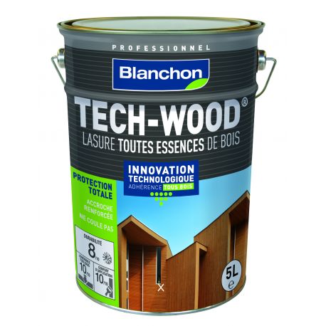 Lasure Tech-Wood Bois grisé - 5L - BLANCHON