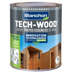 Lasure Tech-Wood Brun acajou - 1L - BLANCHON